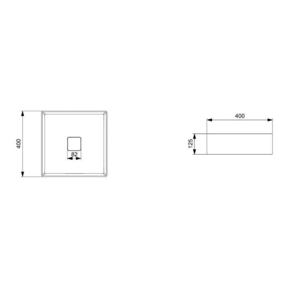 Cuba para Banheiro de Apoio Roca Quadrada 40x40cm T5 Terra Stone - A32787T070