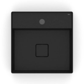 Cuba para Banheiro de Apoio Roca Quadrada 40x40cm T9 Terra Black Matte - A32787T080