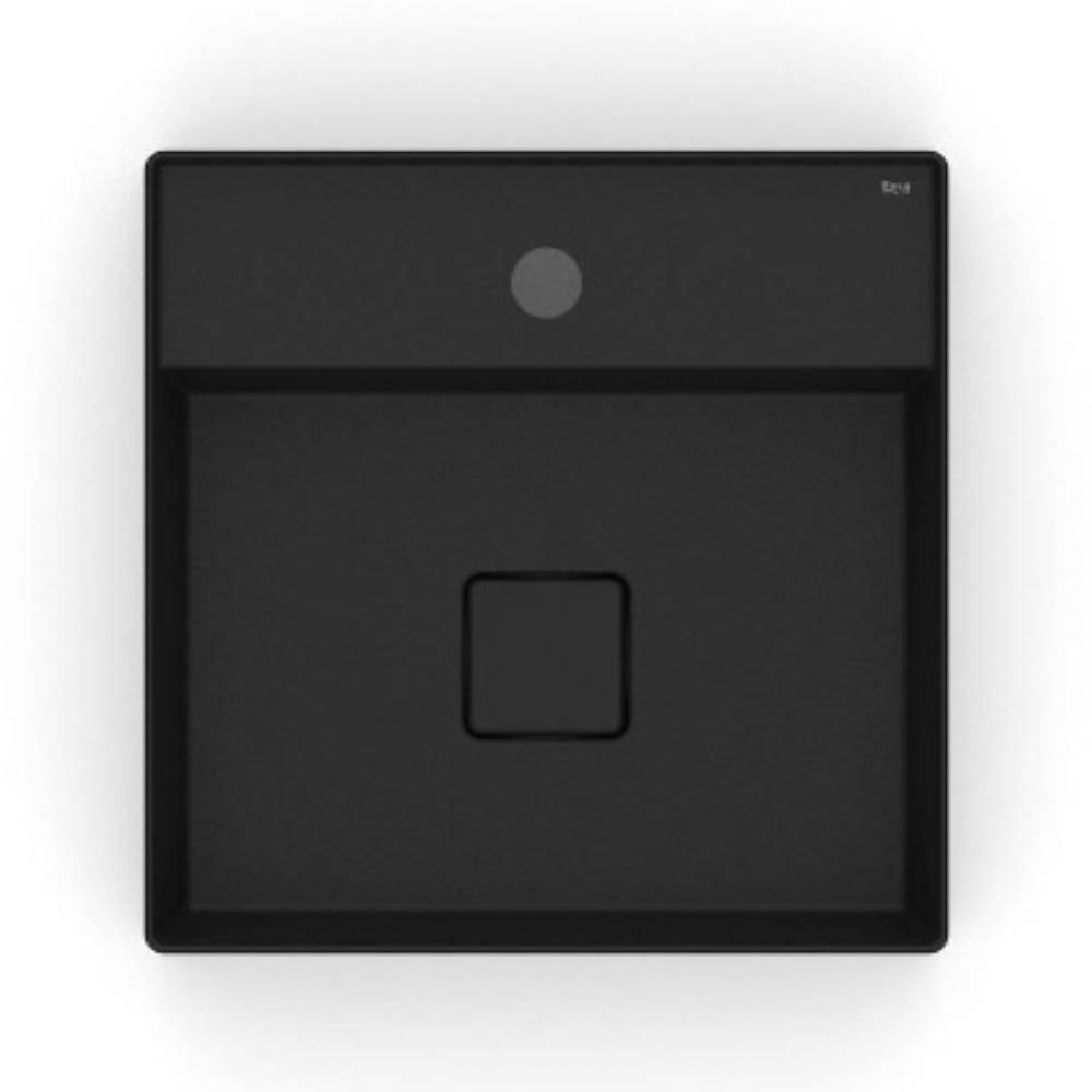 Cuba para Banheiro de Apoio Roca Quadrada 40x40cm T9 Terra Black Matte - A32787T080