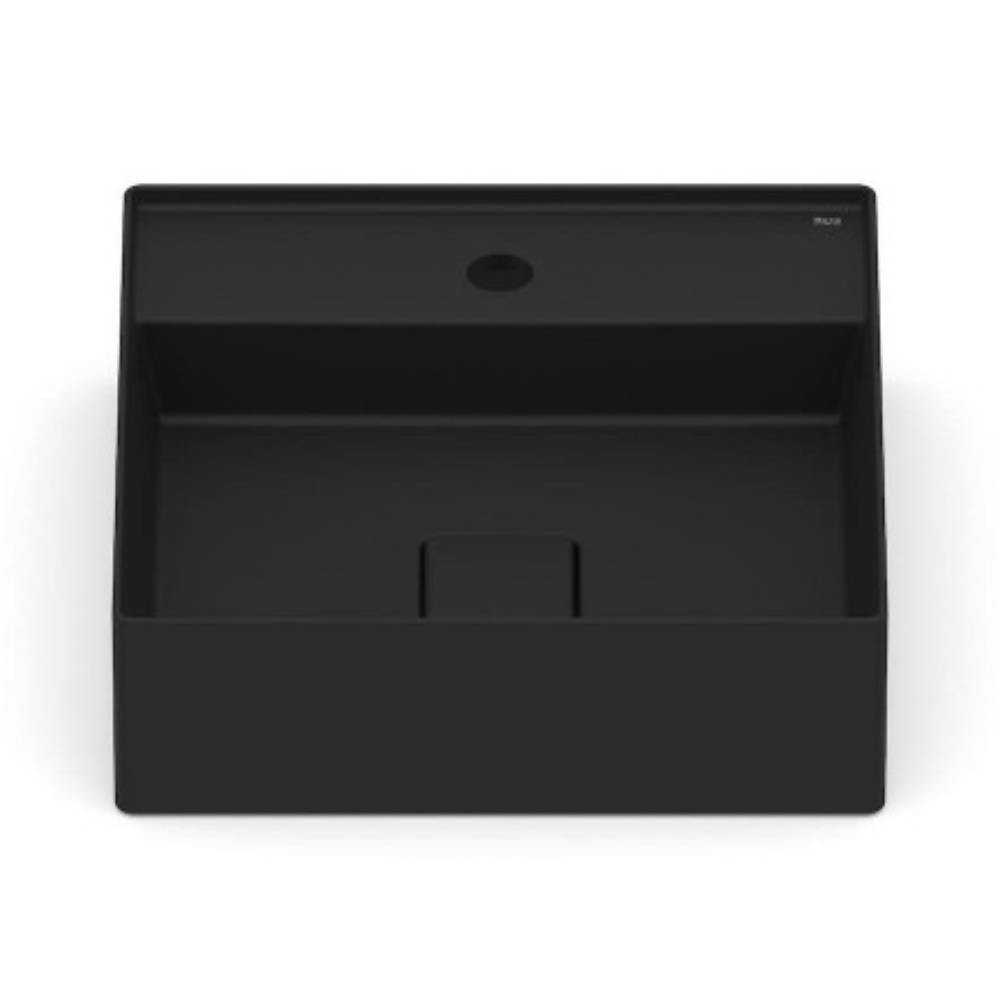 Cuba para Banheiro de Apoio Roca Quadrada 40x40cm T9 Terra Black Matte - A32787T080