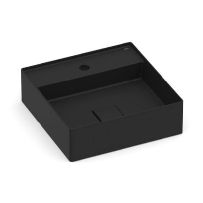 Cuba para Banheiro de Apoio Roca Quadrada 40x40cm T9 Terra Black Matte - A32787T080