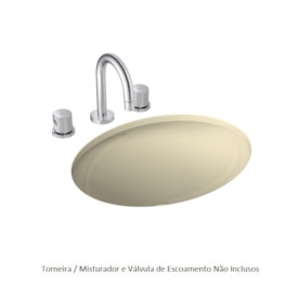 Cuba para Banheiro de Embutir Deca Oval 48,5 x 37,5cm Creme - L.37.37