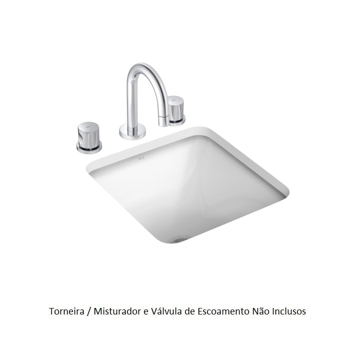 Cuba para Banheiro de Embutir Deca Quadrada 35x35cm Branca - L.415.17