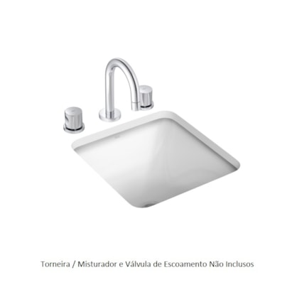 Cuba para Banheiro de Embutir Deca Quadrada 35x35cm Branca - L.415.17