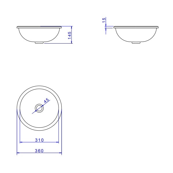 Cuba para Banheiro de Embutir Deca Redonda 36cm  Branca - L.41.17