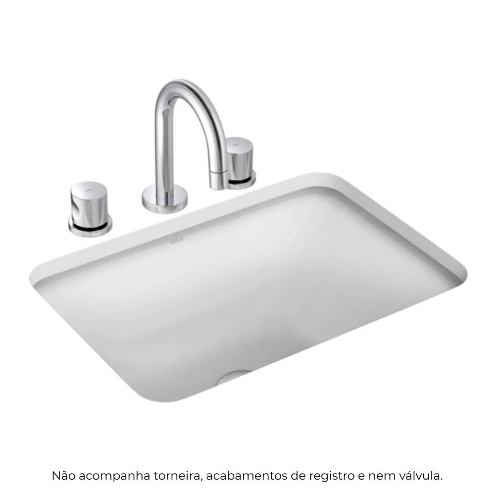Cuba para Banheiro de Embutir Deca Retangular 48 x 35,5cm Branca - L.375.17
