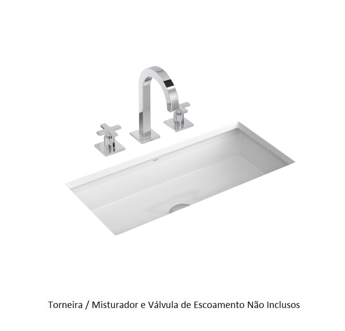 Cuba para Banheiro de Embutir Deca Retangular 59 x 31cm Branca - L.1071.17
