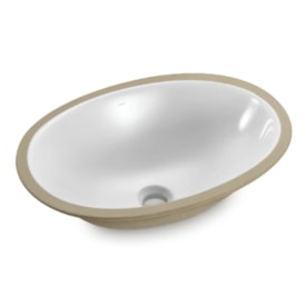 Cuba para Banheiro de Embutir Icasa Oval 49x36cm Branca - IL600