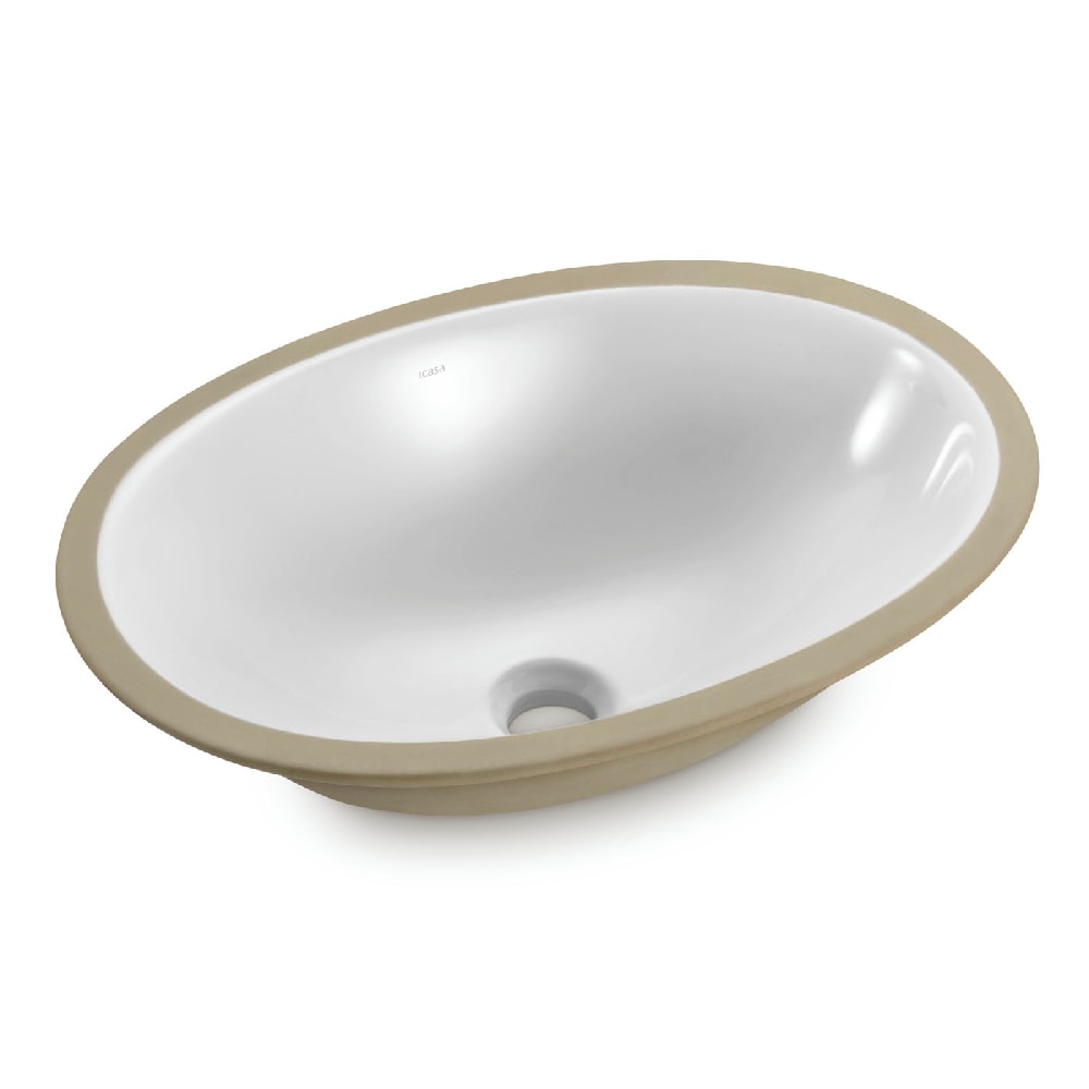 Cuba para Banheiro de Embutir Icasa Oval 49x36cm Branca - IL600