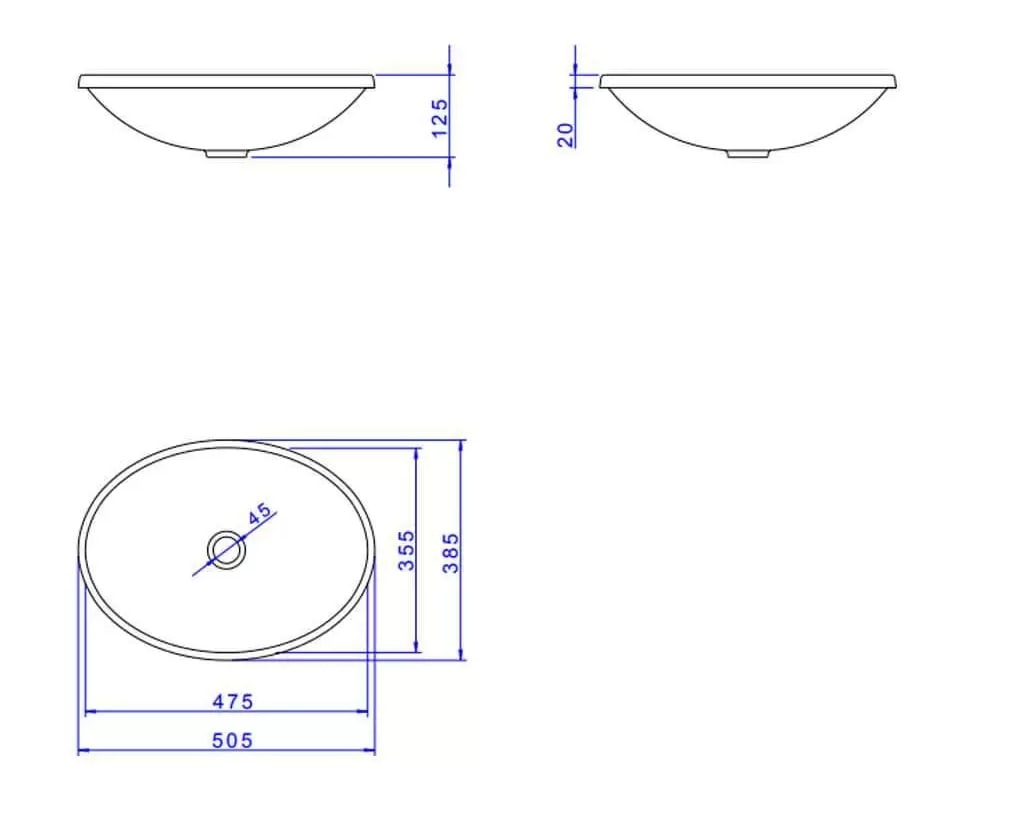 Cuba para Banheiro de Sobrepor Deca Oval 38,5 x 50,5cm Branca - L.680.17