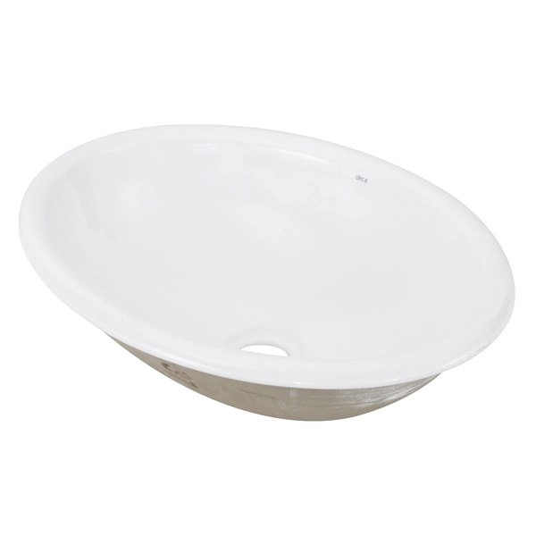 Cuba para Banheiro de Sobrepor Deca Oval 44 x 31cm Branca - L.65.17