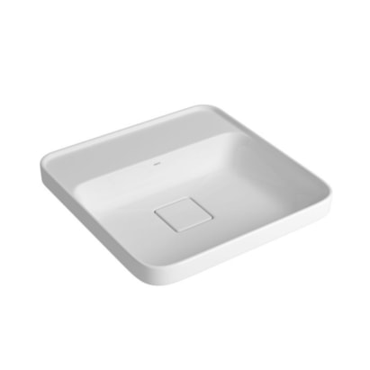 Cuba para Banheiro de Sobrepor Deca Quadrada 40cm Branca - L.21040.M.17
