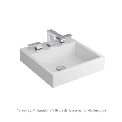 Cuba para Banheiro de Sobrepor Deca Quadrada 41,5 x 41,5cm Branca - L.735.17