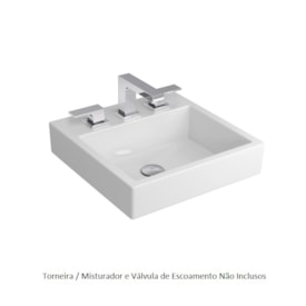 Cuba para Banheiro de Sobrepor Deca Quadrada 41,5x41,5cm Branca - L.735.17
