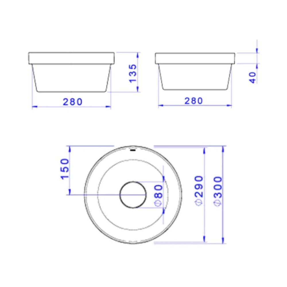 Cuba para Banheiro de Sobrepor Deca Redonda 30cm Barbante - L.22030.26