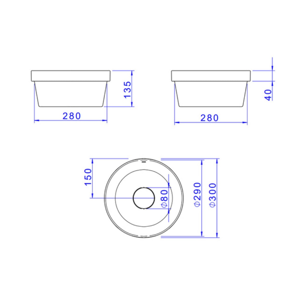 Cuba para Banheiro de Sobrepor Deca Redonda 30cm Branco - L.22030.17