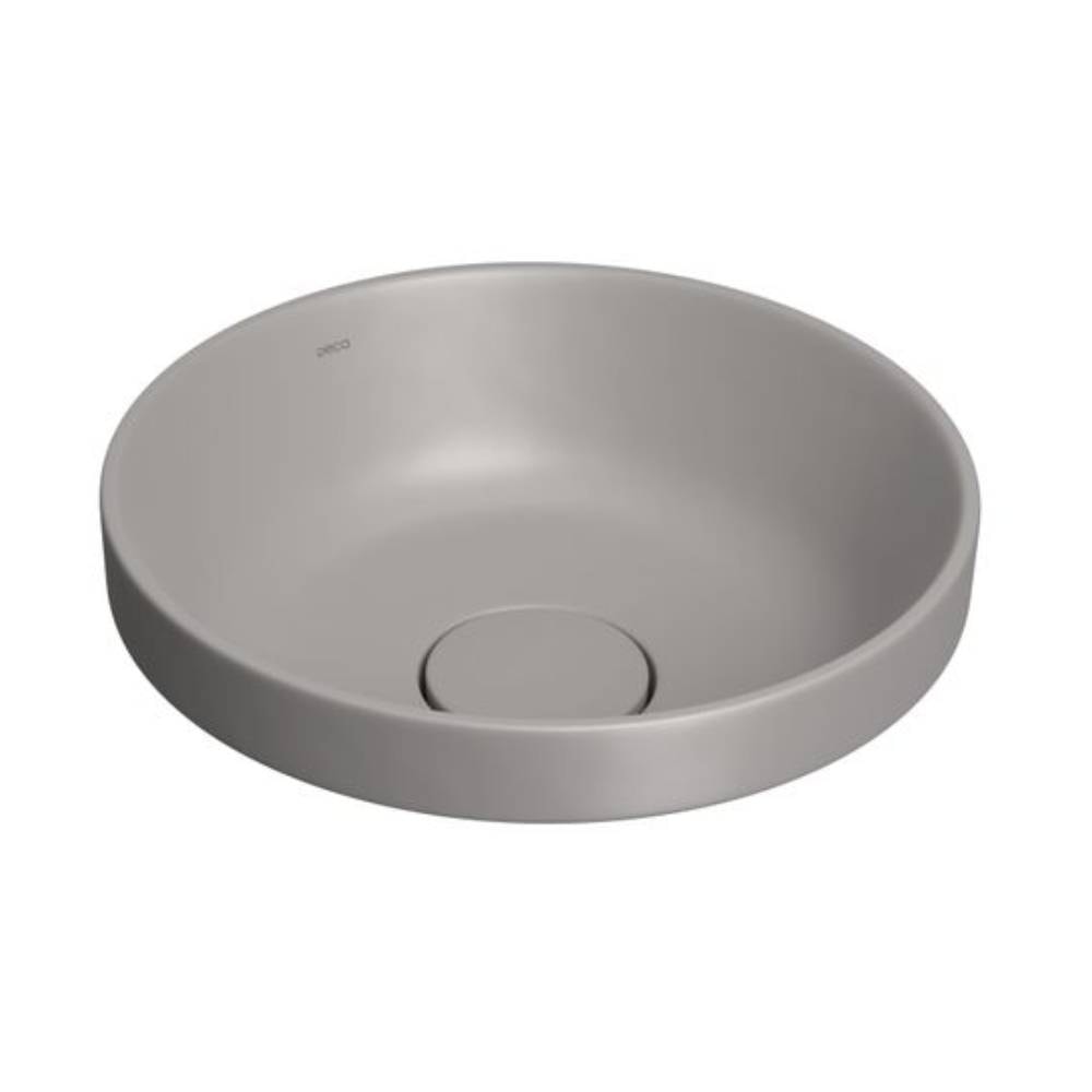 Cuba para Banheiro de Sobrepor Deca Redonda 30cm Cinza Antracite - L.22030.85