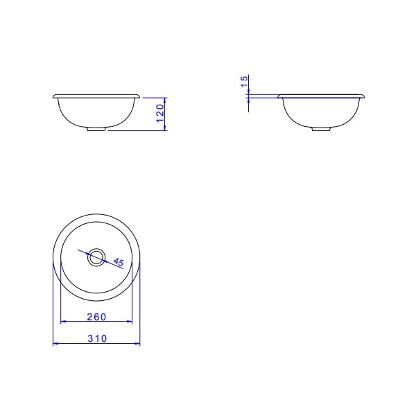 Cuba para Banheiro de Sobrepor Deca Redonda 31cm Branca - L.50.17