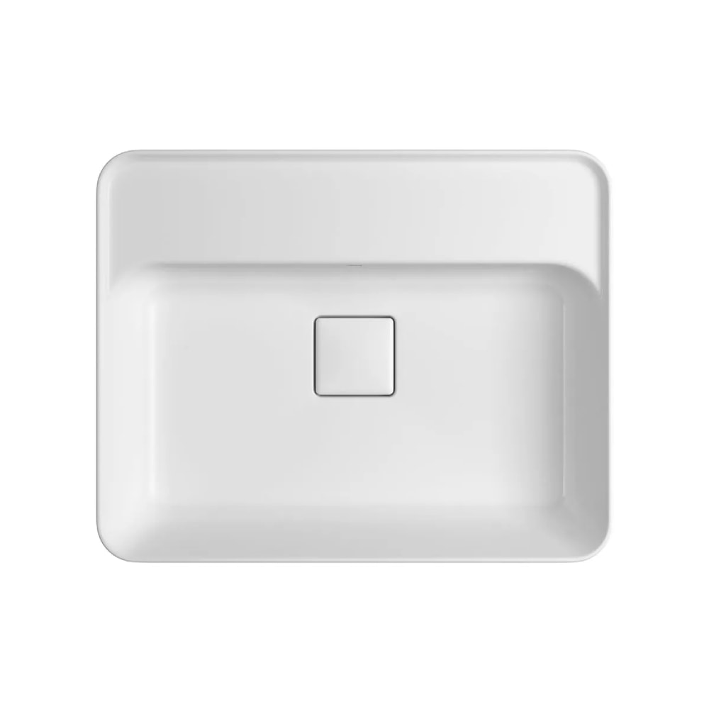 Cuba para Banheiro de Sobrepor Deca Retangular 50cm com Mesa Branco - L.23050.M.17