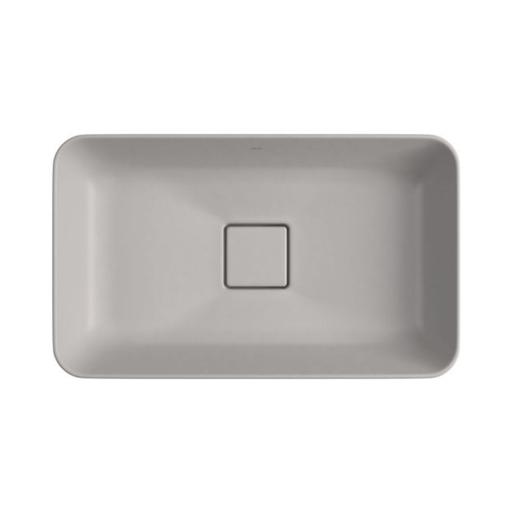 Cuba para Banheiro de Sobrepor Deca Retangular 50x30cm Soft Antracite - L.23050.85