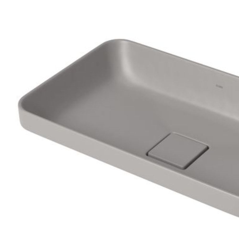 Cuba para Banheiro de Sobrepor Deca Retangular 50x30cm Soft Antracite - L.23050.85