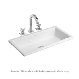 Cuba para Banheiro de Sobrepor Deca Retangular 59 x 31cm Branca - L.1070.17