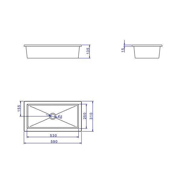 Cuba para Banheiro de Sobrepor Deca Retangular 59 x 31cm Branca - L.1070.17
