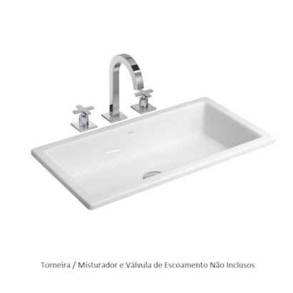 Cuba para Banheiro de Sobrepor Deca Retangular 59x31cm Branca - L.1070.17