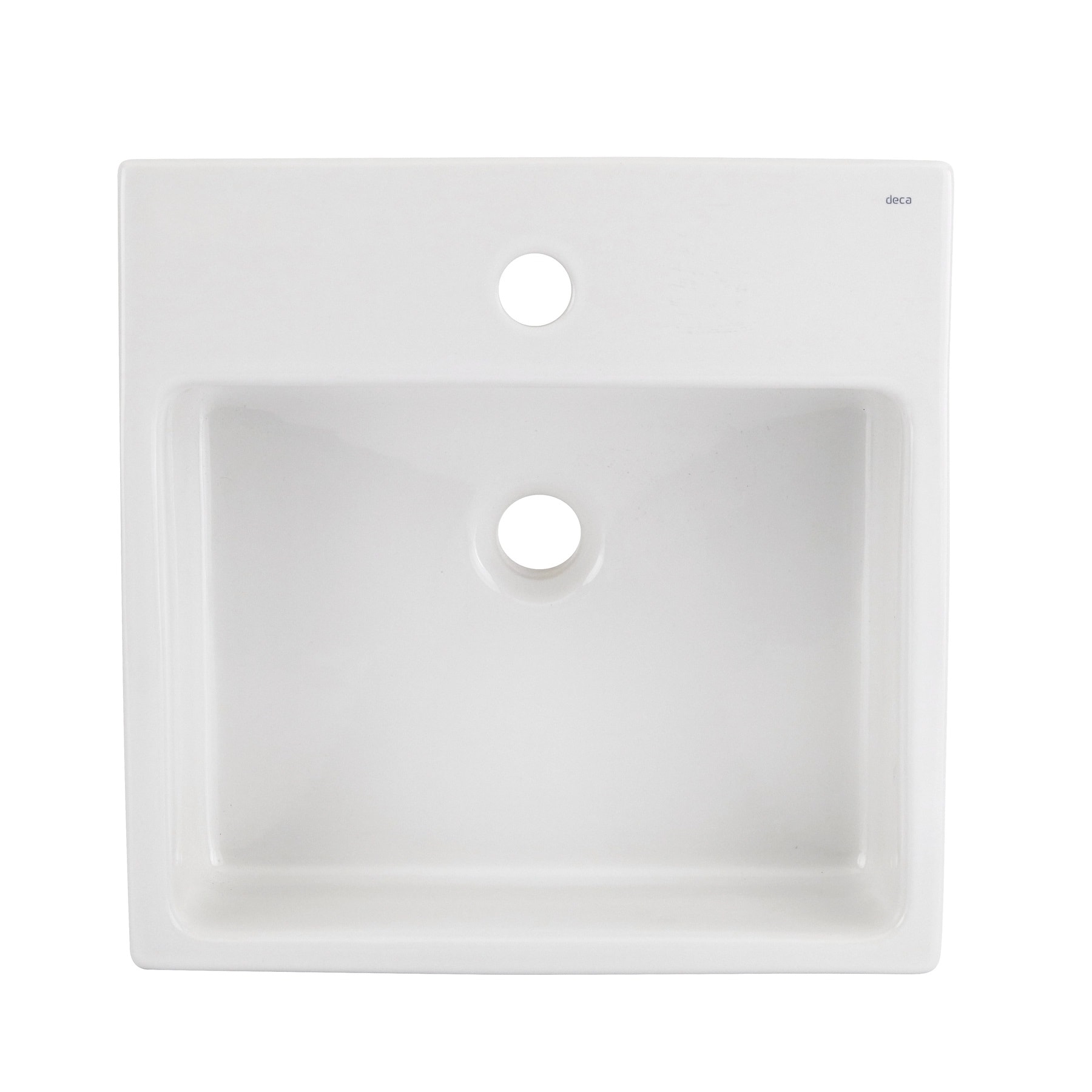 Cuba para Banheiro Semi Encaixe Deca Quadrada 42x42cm Branca - L.830.17