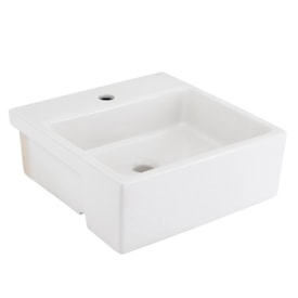 Cuba para Banheiro Semi Encaixe Deca Quadrada 42x42cm Branca - L.830.17