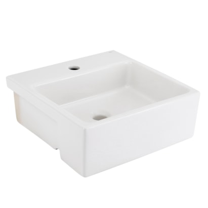 Cuba para Banheiro Semi Encaixe Deca Quadrada 42x42cm Branca - L.830.17