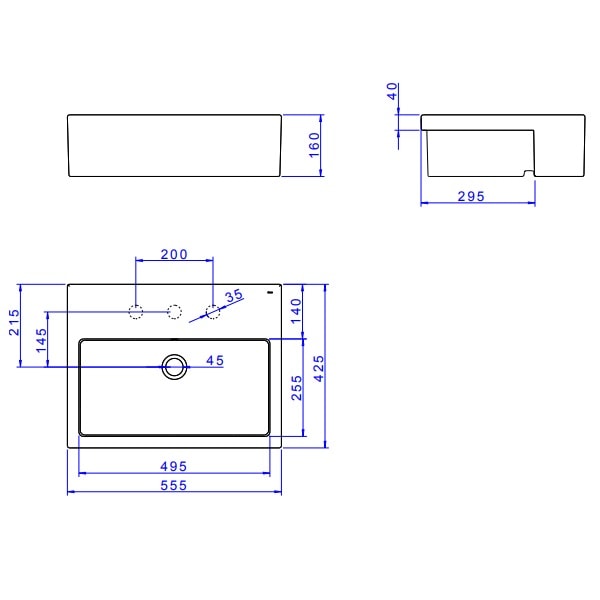Cuba para Banheiro Semi Encaixe Deca Retangular 42 x 55,5cm Branca - L.843.17