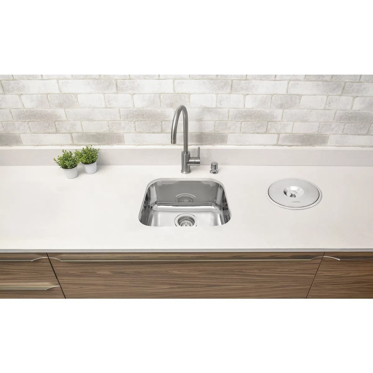 Cuba para Cozinha de Embutir Aço Inox Alto Brilho Tramontina Lavínia 40x34cm - 94020202