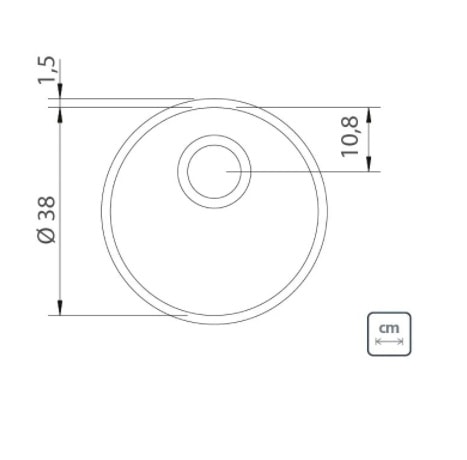 Cuba para Cozinha de Embutir Aço Inox Alto Brilho Tramontina Luna 38cm - 94014202