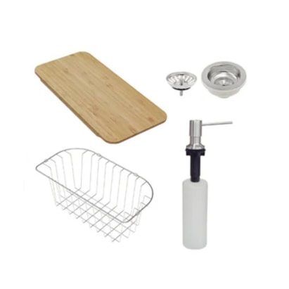 Cuba para Cozinha de Embutir Aço Inox com Kit Acessórios Dax 64x38cm - DAX-0010-MG-ST