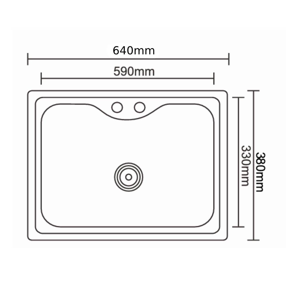 Cuba para Cozinha de Embutir Aço Inox com Kit Acessórios Dax 64x38cm - DAX-0010-MG-ST