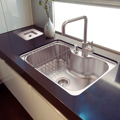 Cuba para Cozinha de Embutir Aço Inox Morgana Undermount Acetinado 69x49 - 93806/592