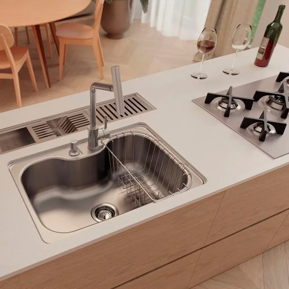 Cuba para Cozinha de Embutir Aço Inox Morgana Undermount Acetinado 69x49 - 93806/592