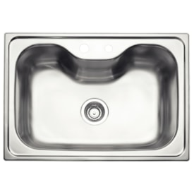 Cuba para Cozinha de Embutir Aço Inox Tramontina Morgana 60FX com Monocomando, Dosador de Sabão e Válvula 69x49cm - 93806/492