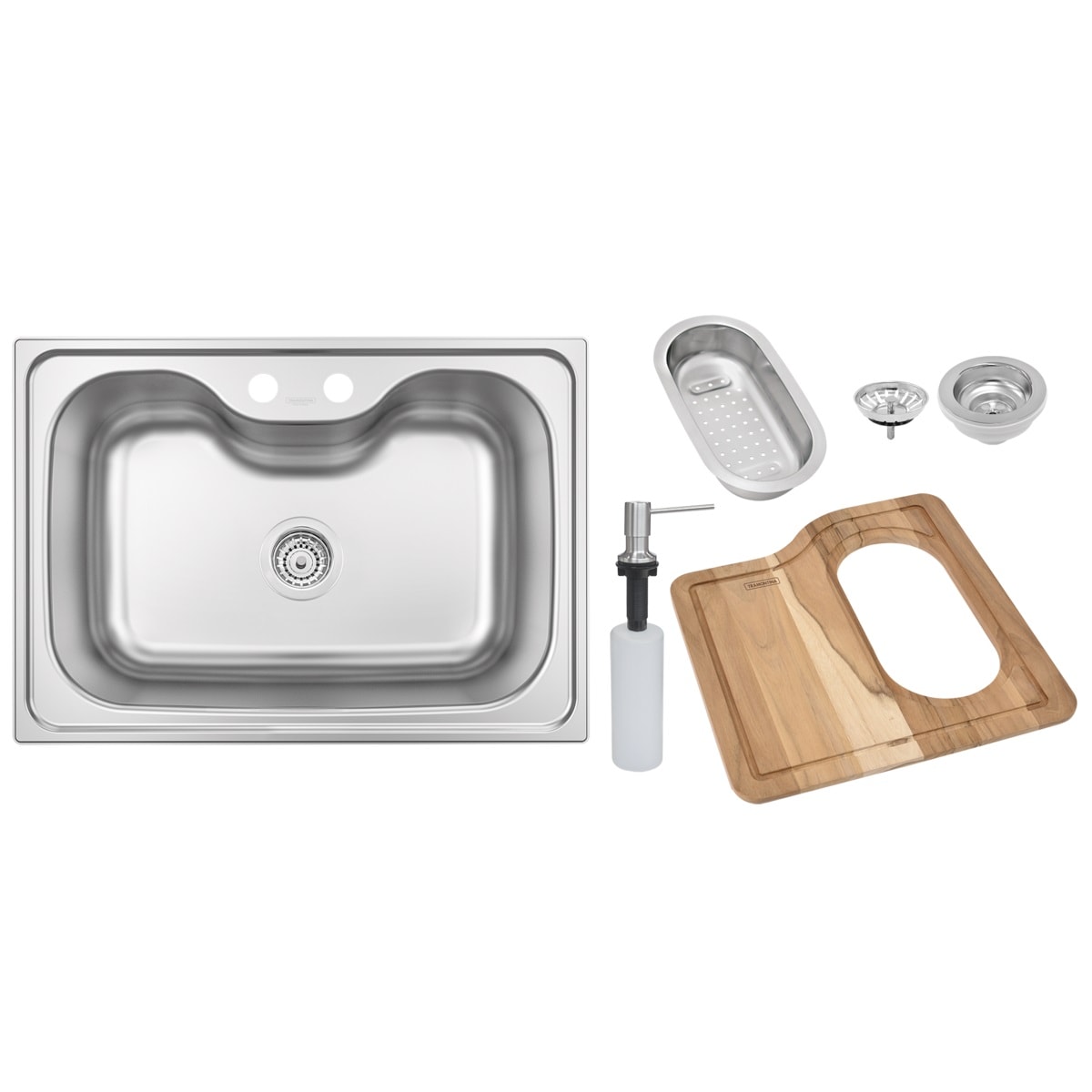 Cuba para Cozinha de Sobrepor Aço Inox Acetinado Tramontina Morgana 69x49cm + Acessórios - 93806102