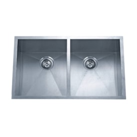 Cuba para Cozinha Dupla de Embutir Aço Inox com Valvúla Dax 74x51cm - DAX-0014-BK-ST