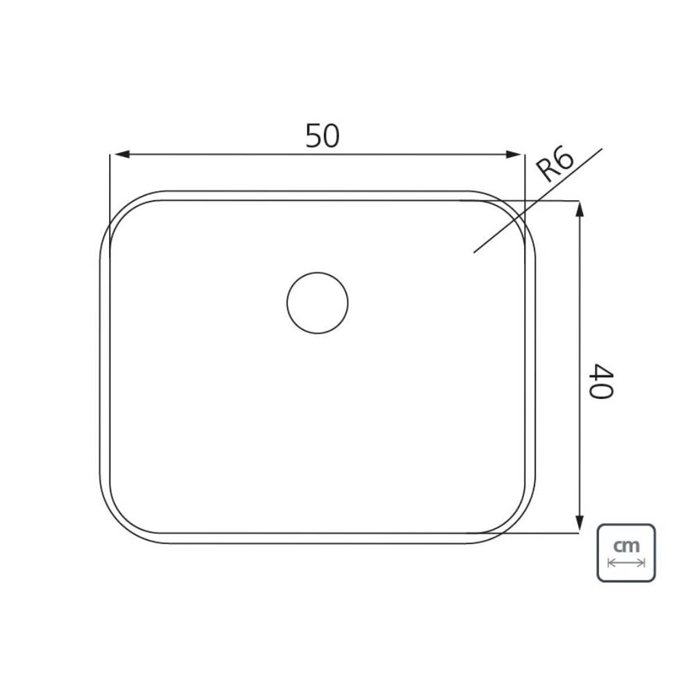 Cuba para Cozinha Embutir Aço Inox Tramontina Dora 50x40cm - 94018/112