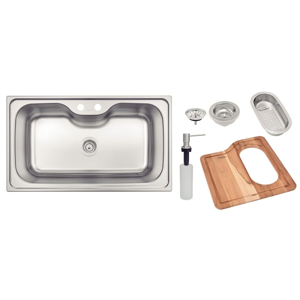 Cuba para Cozinha Tramontina em Aço Inox para Sobrepor Morgana 86x50cm com Acessórios - 93801102