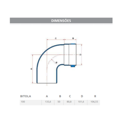 Curva Esgoto Curta 90X100mm Tigre