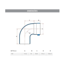 Curva Esgoto Curta 90X100mm Tigre