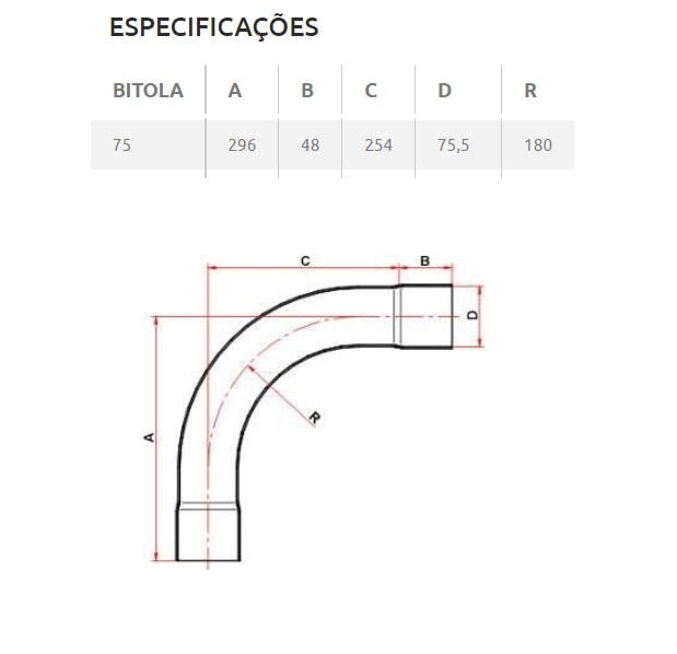 Curva PVC 90º Longa para Esgoto Tigre 50mm 2