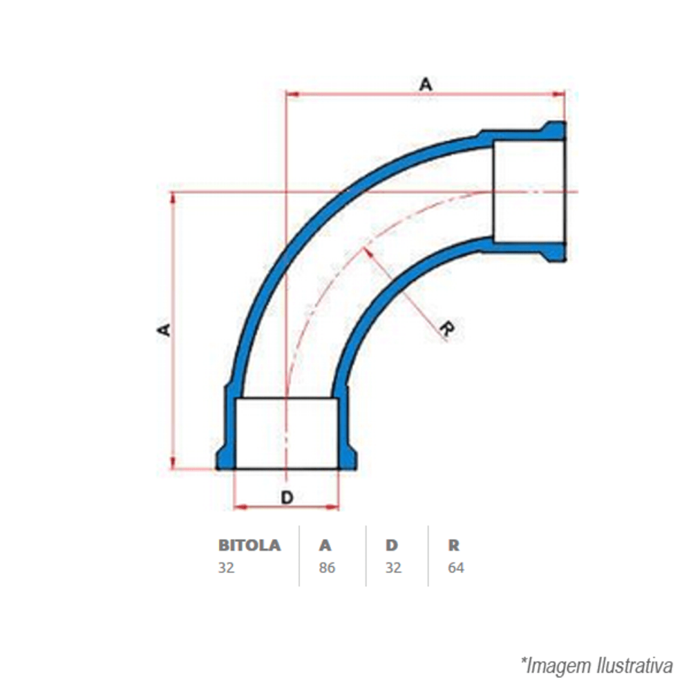 Curva Soldável 90X32mm Tigre