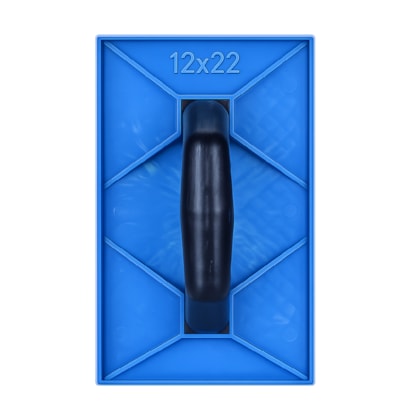 Desempenadeira 12X22cm Corrugada Azul 504 Baricar