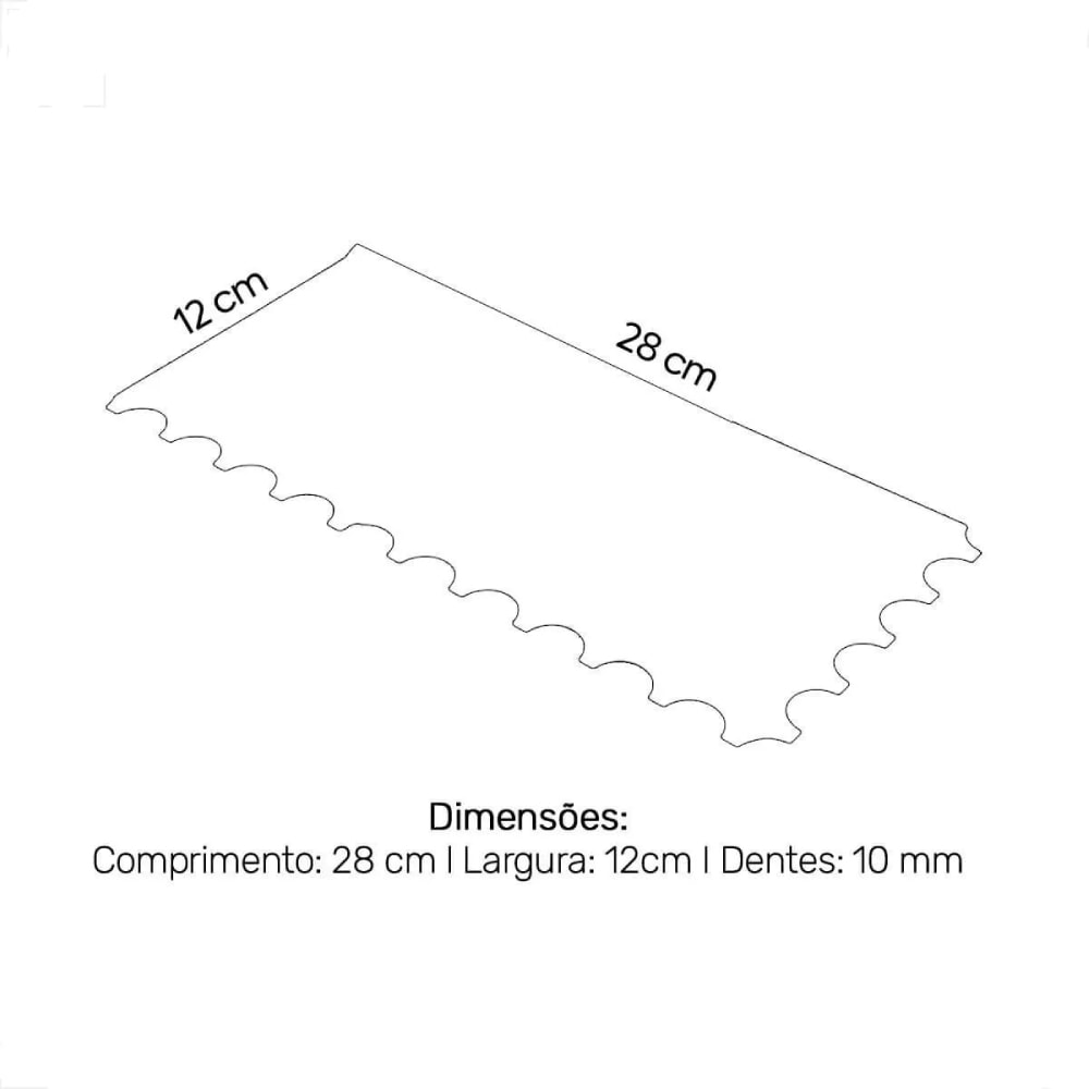 Desempenadeira Ceramfix Aço 10x10cm Semi Circular Dentada - 720036