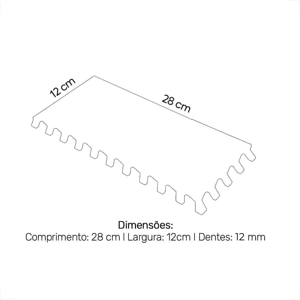 Desempenadeira Ceramfix Aço 12x12cm Dentada - 720079